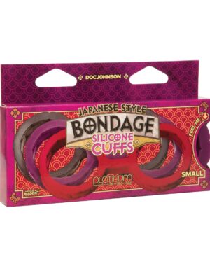 Japanese Bondage Silicone Cuffs Small - Purple