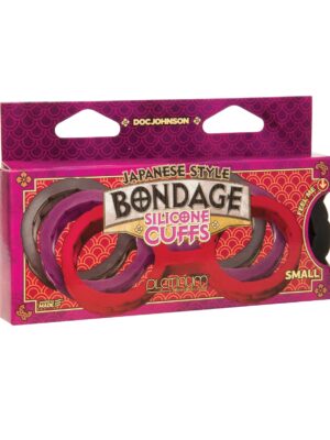 Japanese Bondage Silicone Cuffs Small - Black