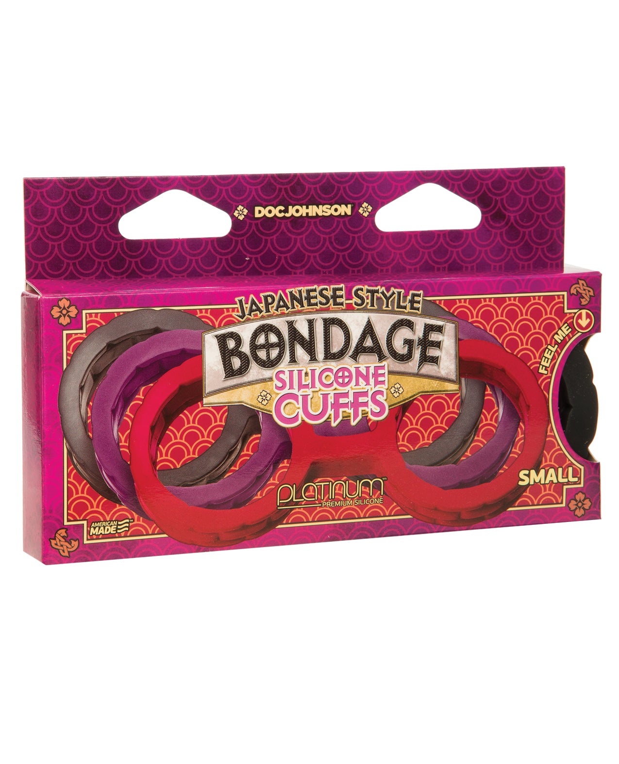 Japanese Bondage Silicone Cuffs Small – Black