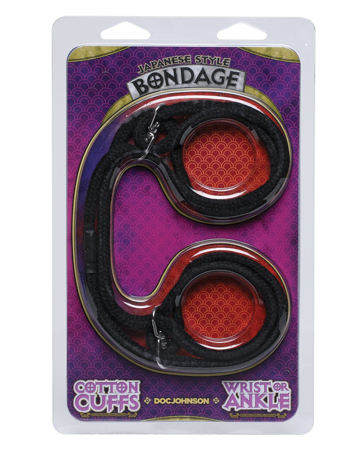 Japanese Style Bondage Wrist or Ankle Cotton Rope - Black - Image 3