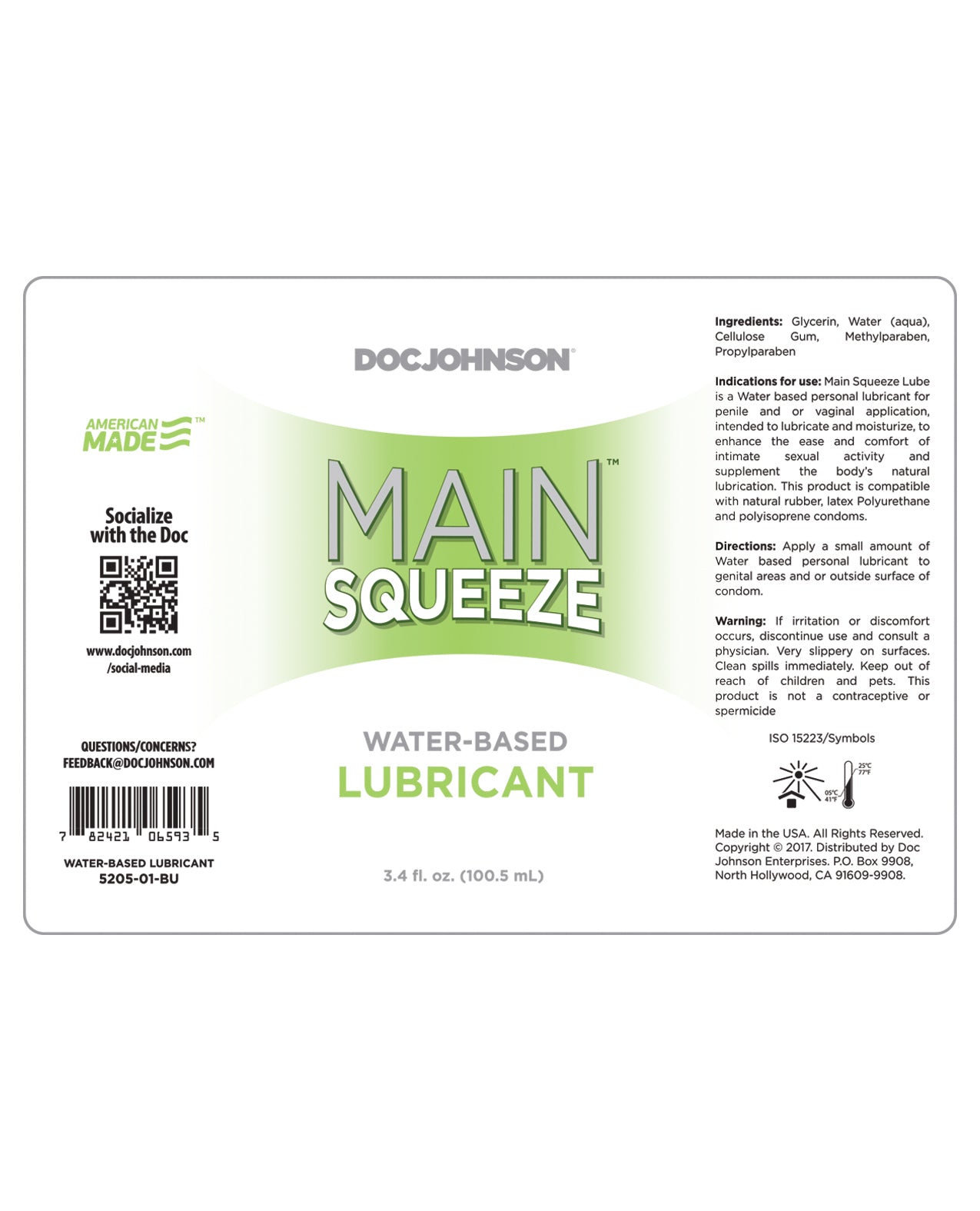Main Squeeze Water-Based Lubricant - 3.4 oz - Image 2