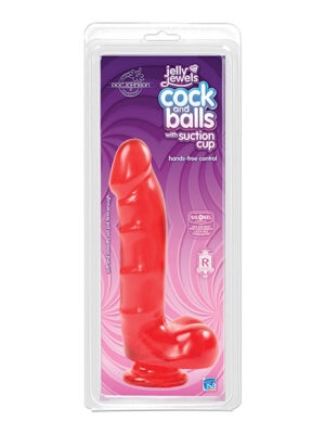 Jelly Cock w/Suction Cup - Ruby