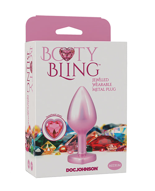 Booty Bling Jeweled Metal Plug – Medium Pink