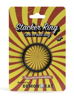 Demon Kat 1.4" Stacker Ring - Black