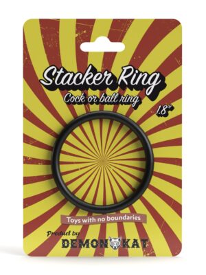 Demon Kat 1.8" Stacker Ring - Black