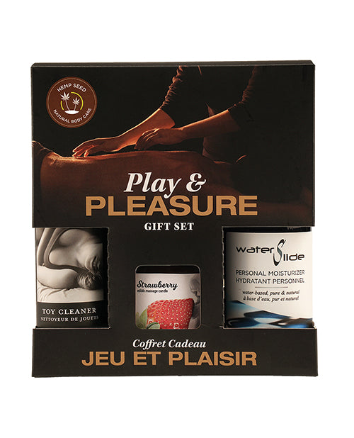Earthly Body Play & Pleasure Gift Set – Asst. Strawberry