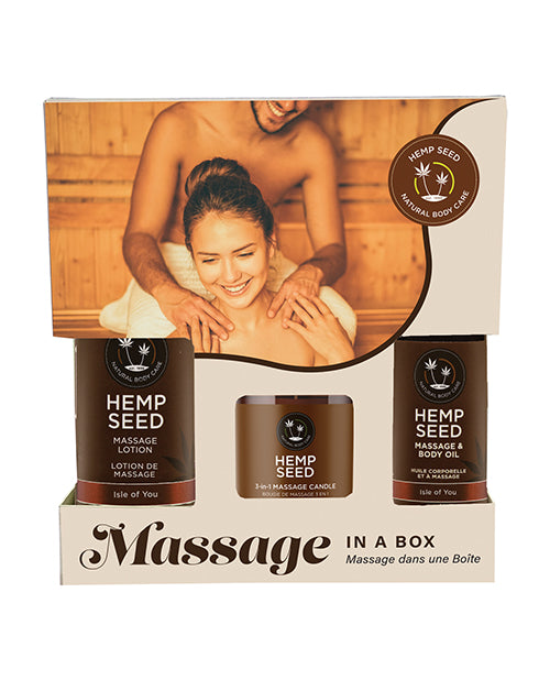 Earthly Body Hemp Seed Massage in a Box – Asst. Isle of You