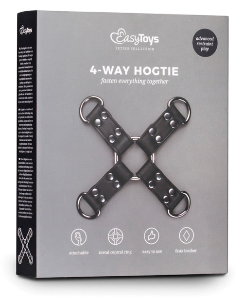 Easy Toys Faux Leather Hogtie – Black