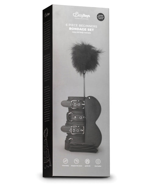 Easy Toys Beginners 6 Piece Beginners Bondage Set – Black