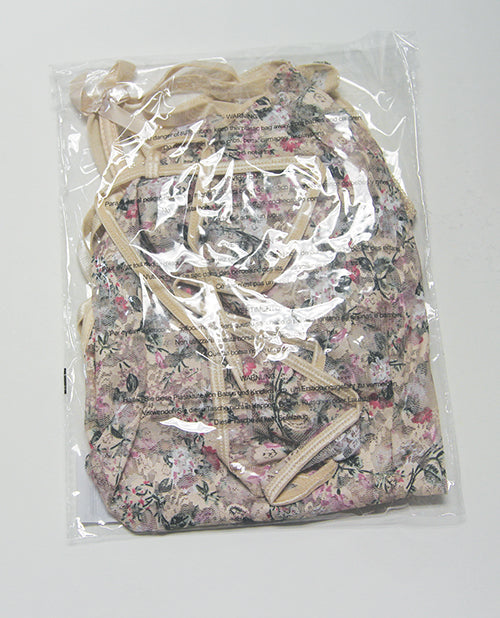 Summer Floral Lace Underwire Babydoll w/G-String 2 pc Set - Multi-Color MD - Image 3