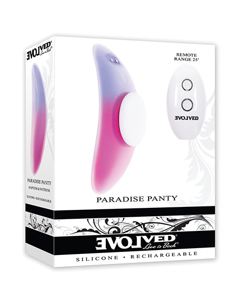 Evolved Paradise Panty Curved Panty Vibe w/Remote Control – Pink/Purple