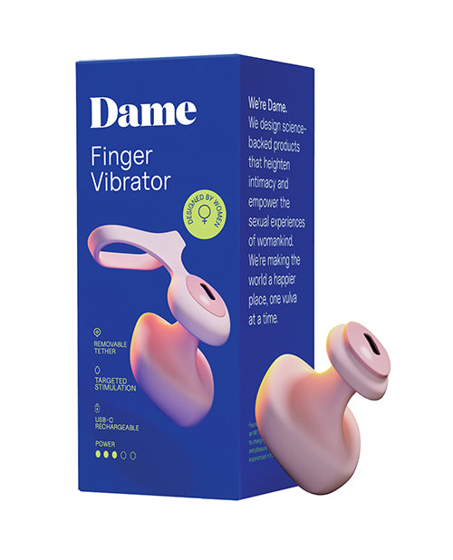 Dame Fin 2.0 Finger Vibrator – Quartz