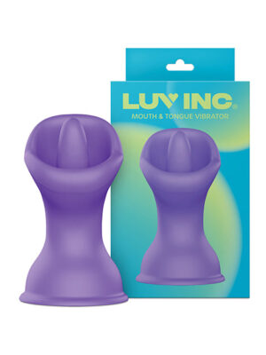 Luv Inc. Mouth & Tongue Suction Cup Vibrator - Purple