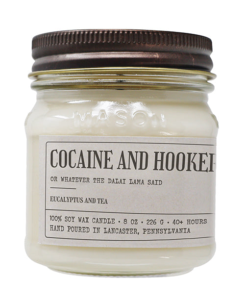Cocaine And Hookers – Funny Candle 8 oz Soy Wax