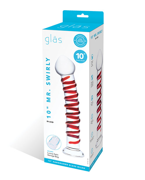 Glas 10" Mr. Swirly Dildo - Red - Image 7