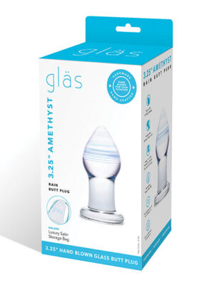 Glas Amethyst Rain Glass Butt Plug