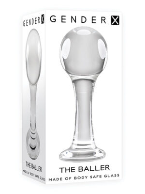 Gender X The Baller Glass Plug - Clear