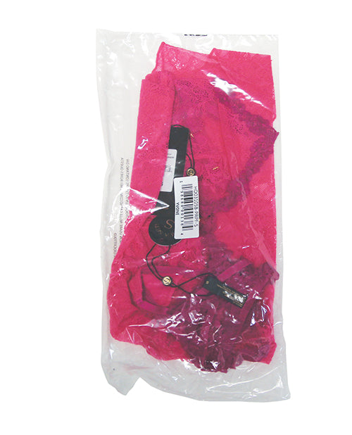 Yvone Lace Babydoll w/Front Closure & G-String 2 pc Set - Pink LG - Image 4