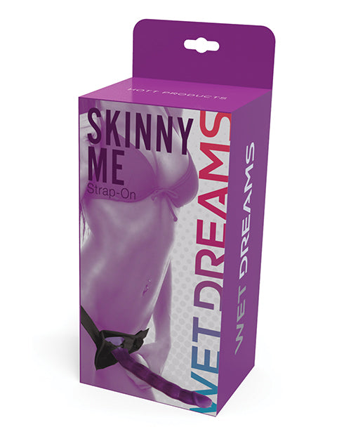 Wet Dreams Skinny Me 7″ Strap on w/Harness – Purple