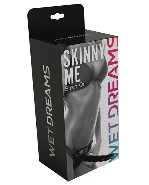 Wet Dreams Skinny Me 7″ Strap on w/Harness – Black