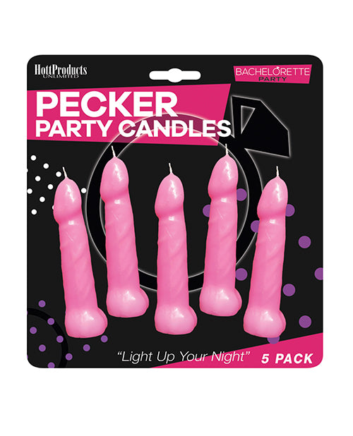 Bachelorette Party Pecker Party Candles – Pink Pack of 5