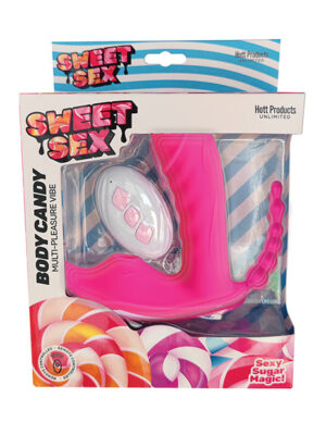 Sweet Sex Body Candy Multi Pleasure Vibe w/Remote - Magenta