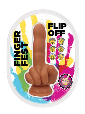 Finger Fest Flip Off Dildo - Tan