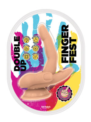 Finger Fest Double Up Dildo - Flesh