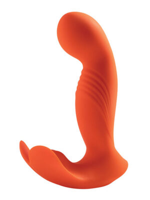 Crave 3 G-Spot Vibrator with Rotating Massage Head & Clit Tickler - Orange