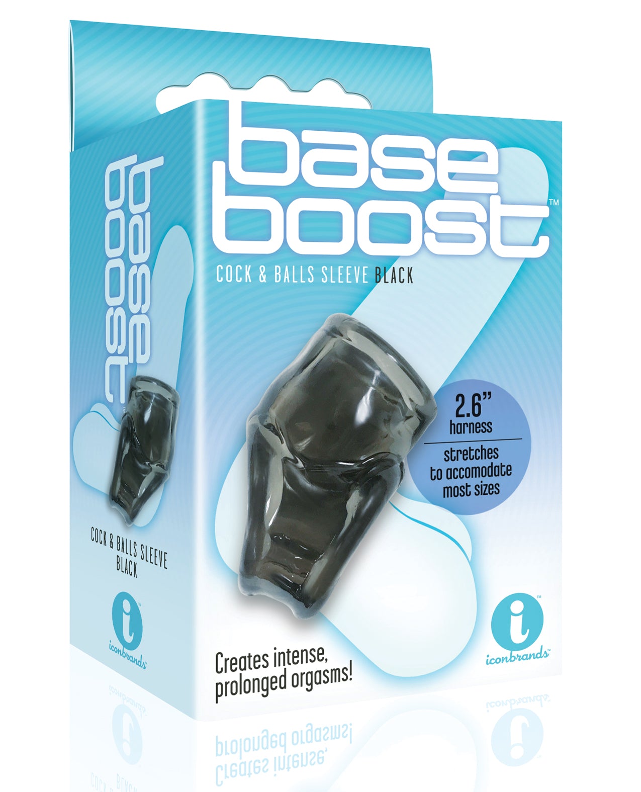 The 9’s Base Boost Cock & Balls Sleeve – Black