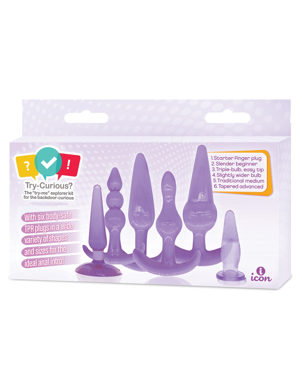 Try-Curious Anal Plug Kit – Purple