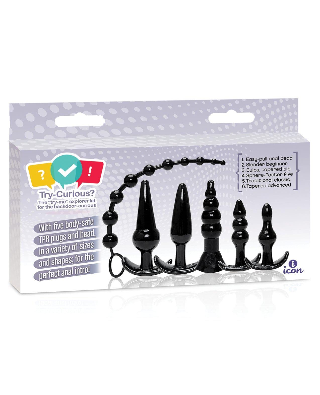 Try-Curious Anal Plug Kit – Black