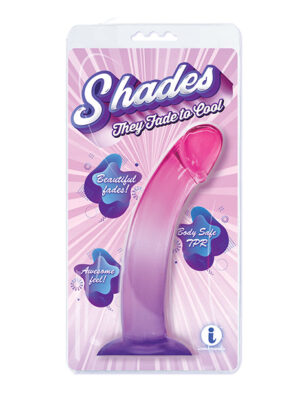 Shades Jelly TPR Gradient Dong Large - Pink/Purple