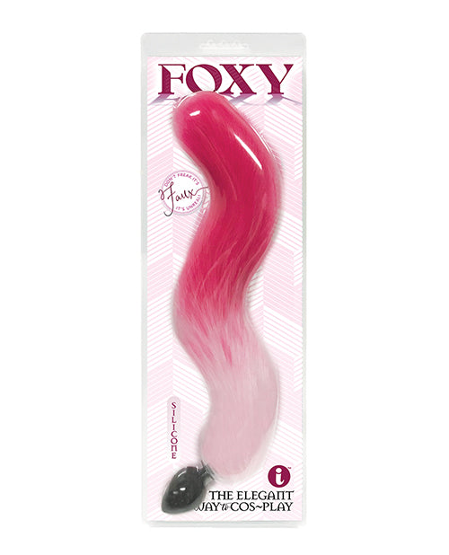 Foxy Fox Tail Silicone Butt Plug – Pink Gradient
