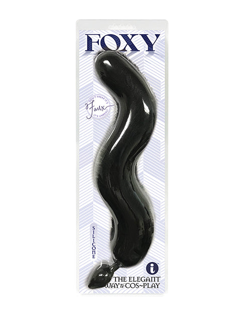 Foxy Fox Tail Silicone Butt Plug – Black