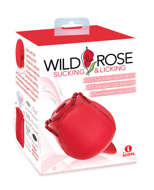 Wild Rose & Tongue Vibrator – Red