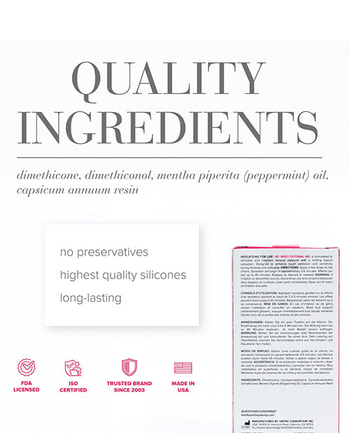 JO Spicy Clitoral Gel - Warming Stimulant 0.34 oz - Image 2