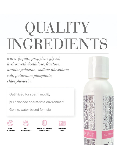JO Actively Trying (TTC) Paraben-Free - Original Lubricant 4 oz - Image 3