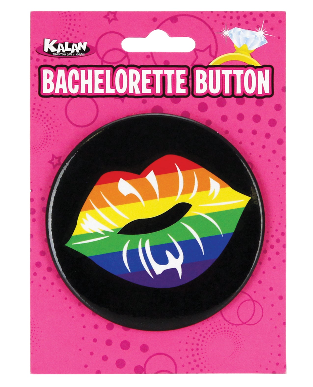 3″ Button – Rainbow Lips
