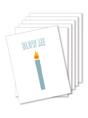 Blow Me Birthday Naughty Greeting Card - Pack Of 6