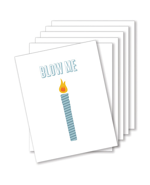 Blow Me Birthday Naughty Greeting Card – Pack Of 6