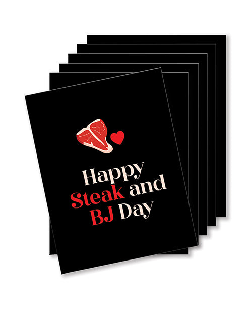 Happy Steak And BJ Day Naughty Greeting Card – Pack Of 6