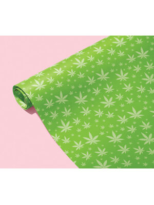 Green Pot Leaf Wrapping Paper