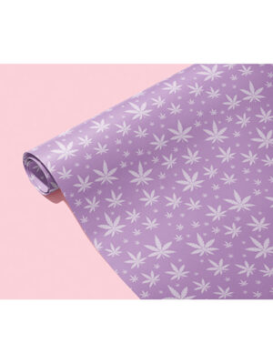 Purple Pot Leaf Wrapping Paper