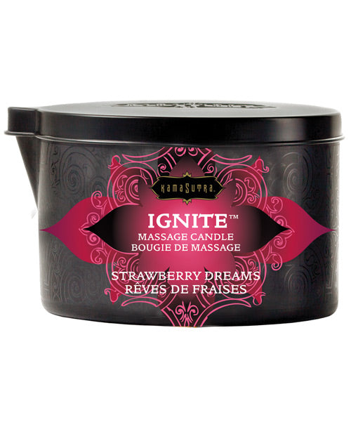 Kama Sutra Ignite Massage Soy Candle – Strawberry Dreams
