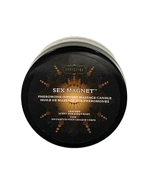 Kama Sutra Sex Magnet Pheromone Mini Massage Candle – Leather – 1.7 oz