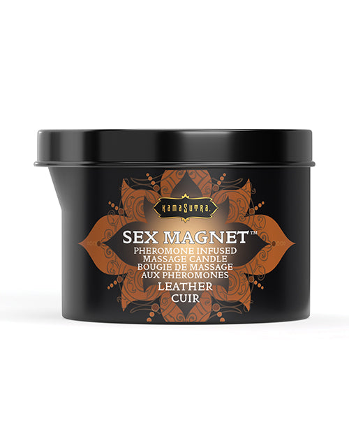 Kama Sutra Sex Magnet Candle w/Pour Spout – Leather -6 oz