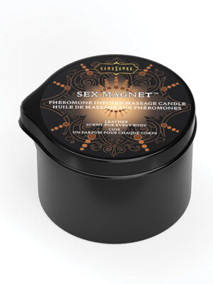 Kama Sutra Sex Magnet Candle w/Pour Spout - Leather -2 oz