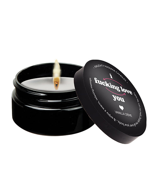 Kama Sutra Mini Massage Candle – 2 oz I F*cking Love You