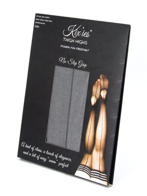 Kix'ies Lois Thigh High w/Black Seam Black A